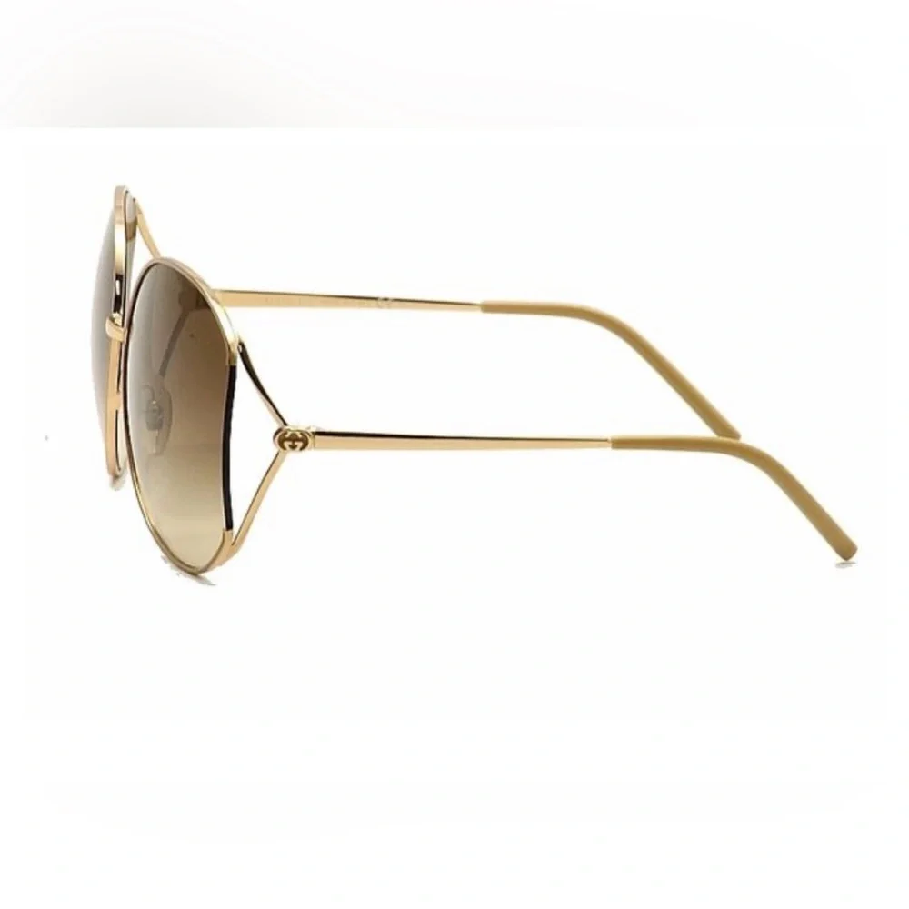 Gucci Women's Brown Gradient Round Sunglasses - Style: GG4208/s Color: 4ZGCC - Picture 12 of 13